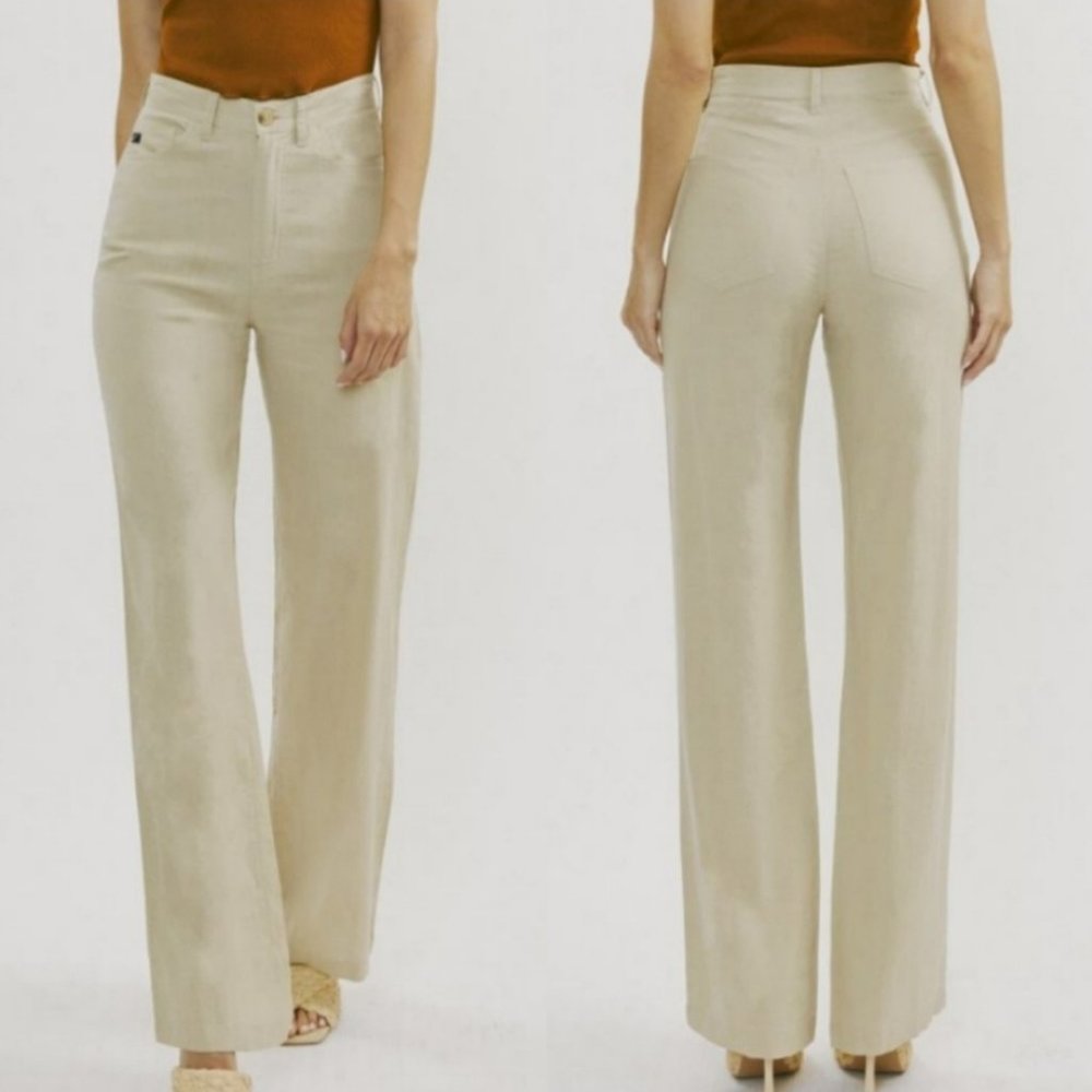 19166  KanCan Linen Wide Leg Pants - Picture 4 of 6